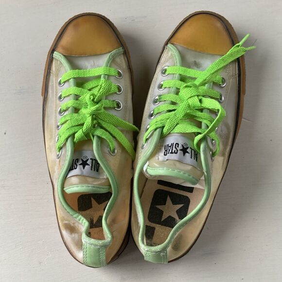 Converse Chuck Taylor Transparent Glow In The Dark Low Top Lace Up Sneakers Sz 5 - Picture 4 of 10